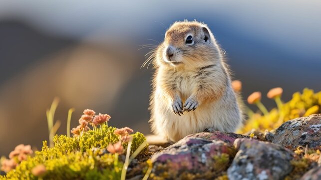 Collared lemming UHD wallpaper