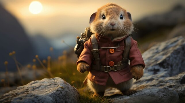 Collared lemming UHD wallpaper