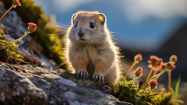 Collared lemming UHD wallpaper