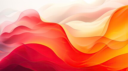Vibrant Red and Orange Abstract Wave Background