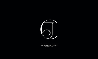 JC, CJ, J, C, Abstract Letters Logo Monogram