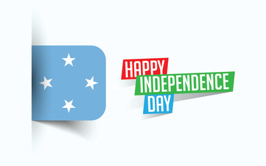 Obraz na płótnie Canvas Happy Independence Day of Micronesia Vector illustration, national day poster, greeting template design, EPS Source File