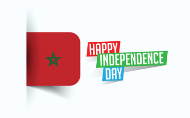 Happy Independence Day of Morocco Vector illustration, national day poster, greeting template design, EPS Source File
