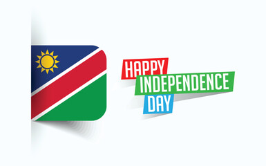 Happy Independence Day of Namibia Vector illustration, national day poster, greeting template design, EPS Source File
