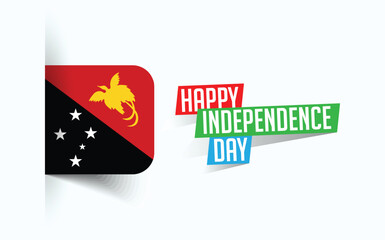 Happy Independence Day of Papua New Guinea Vector illustration, national day poster, greeting template design, EPS Source File
