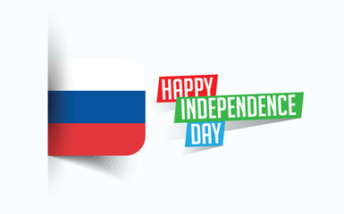 Happy Independence Day of Russia Vector illustration, national day poster, greeting template design, EPS Source File