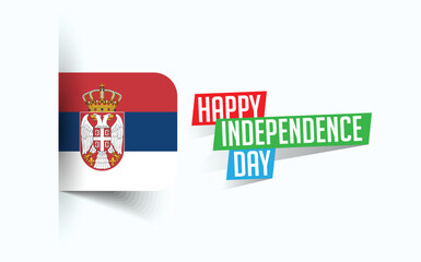Happy Independence Day of Serbia Vector illustration, national day poster, greeting template design, EPS Source File