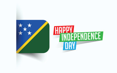 Happy Independence Day of Solomon Islands Vector illustration, national day poster, greeting template design, EPS Source File