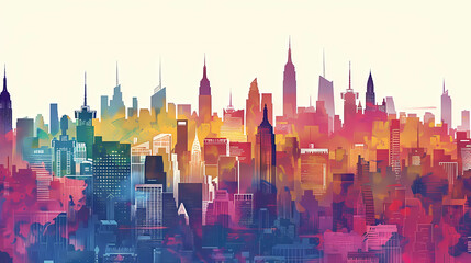 Obraz premium A Cityscape Collage