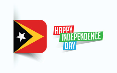 Happy Independence Day of Timor Leste Vector illustration, national day poster, greeting template design, EPS Source File