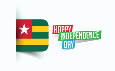 Happy Independence Day of Togo Vector illustration, national day poster, greeting template design, EPS Source File