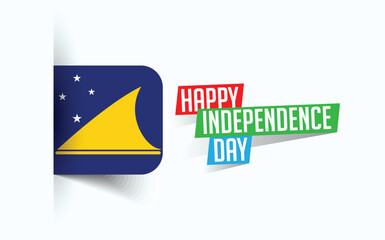 Happy Independence Day of Tokelau Vector illustration, national day poster, greeting template design, EPS Source File