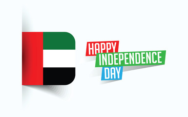 Happy Independence Day of United Arab Emirates Vector illustration, national day poster, greeting template design, EPS Source File