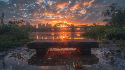 Dawn Over the City Bridge
