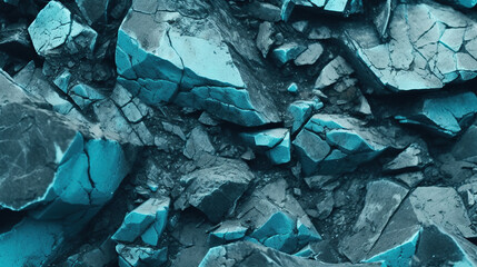 Blue green rock texture - obrazy, fototapety, plakaty