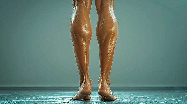 Vista de los m&uacute;sculos gemelos de las piernas