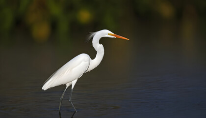 Fototapeta premium Great White Egret bird Stock Photo,Egret bird photography.Wildlife Photography, Generative AI