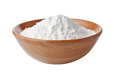 Baking Soda in Small Bowl Isolated on Transparent Background PNG.