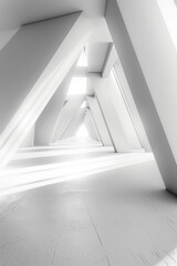 Obraz premium Sci fi modern interior corridor