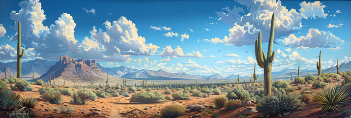  Arizona Desert Landscape. Generative ai 
