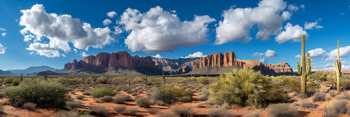  Arizona Desert Landscape. Generative ai  - obrazy, fototapety, plakaty