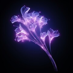 Lilac light flare png isolated black background 