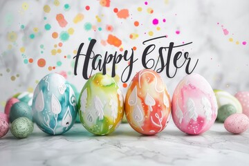 Postcard Happy Easter Watercolor