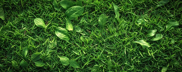 Papier Peint photo Lavable Herbe lush green grass, grass field background, green background top view