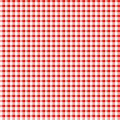 Red Gingham seamless pattern. Texture from rhombus, squares for - plaid, tablecloths, clothes, shirts, dresses, paper, bedding, blankets, quilts and other textile products.
