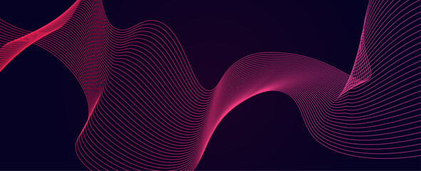 Abstract background with flowing lines. Dynamic waves. Dynamic waves. futuristic tech concept. suit for banner, cover, poster, flyer, brochure, web, data, music, sound. vector illustration