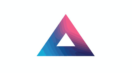 Abstract folded triangle logo illustration in trendy