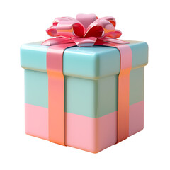 Cartoon Gift Present in Vibrant Colors