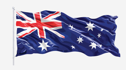 Australian flag flat vector isolated on white background