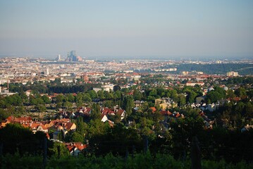 Ein Blick über Wien vom Wilhelminenberg.	