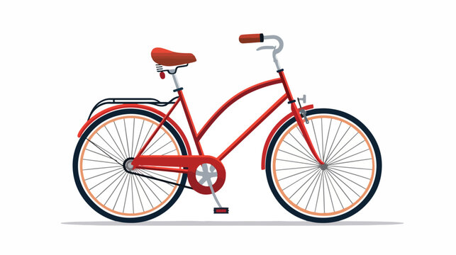 Bicycle isolated on white background. flat vector