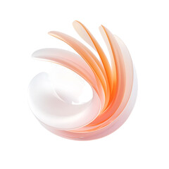 Curved Spring Icon with Peach Gradient