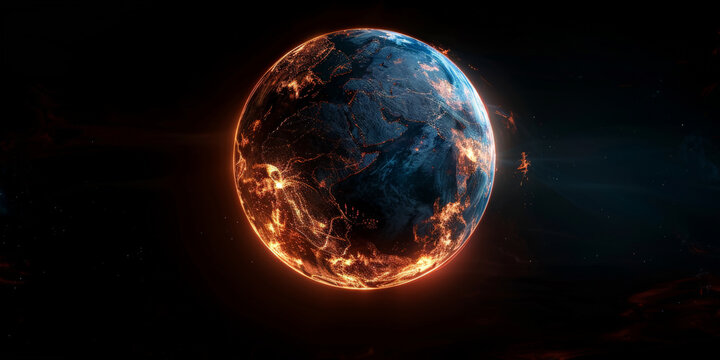 global warming in earth in space, The Earth is destroyed by the sun. 