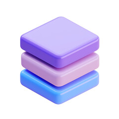 File Icon in Purple Blue Cartoon 3D
