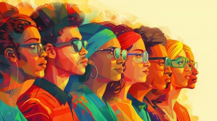 Illustration of characters representing the socio-economic divide across diverse regions shedding light on the challenges faced by marginalized populations.