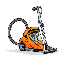 Vacuum Cleaner Cartoon, Isolated On Transparent, PNG, HD
