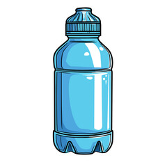 Water Bottle Cartoon, Isolated On Transparent, PNG, HD