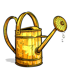 Watering Can Cartoon, Isolated On Transparent, PNG, HD