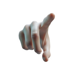 Pointing Finger in White Limbo