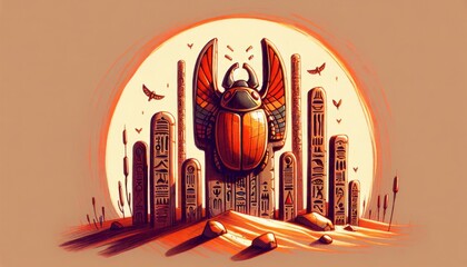 The Egyptian scarab totem