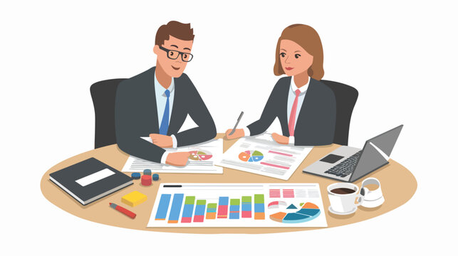 Corporate Financial Planning flat vector