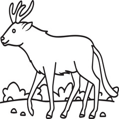 Domestic animals coloring pages. Domestic animals outline vector.