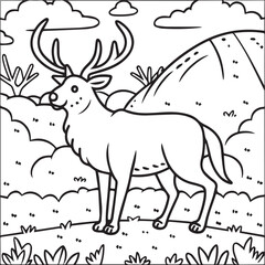 Domestic animals coloring pages. Domestic animals outline vector.