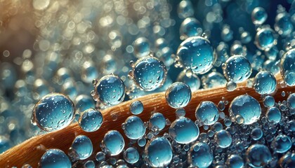 water drops on glass, water droplets, a digital rendering 