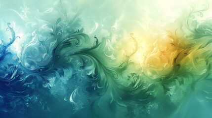 Soothing swirls in pastel colors blending seamlessly into a vibrant gradient background, invoking fantasy and creativity