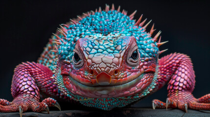 Obraz premium Biodiversity, New Amphibian Species, Evolution. Adapting to Climate Change, Ecology. Nature Response to Endangered, Extinct. Sustainability, Science, Zoology, Biotech Future, Artificial Hybrid Animal
